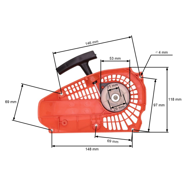 Kompletný štartér pre čínske píly a píly z hobbymarketov s objemom motorom 25 cm3