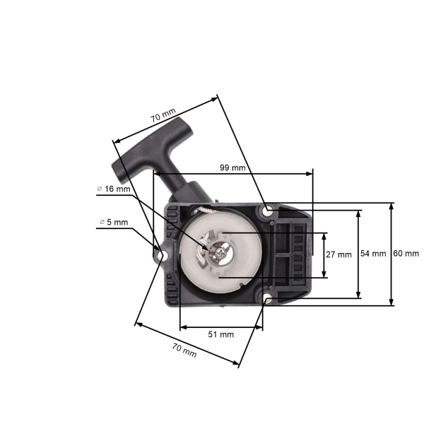 Kompletný štartér pre motorové krovinorezy Stihl FS75 FS80 FS80R FS85 FS85R FS85T SP80K FC75 KM85 KM85R HL75 HL75K HT70 HT75 (OEM 41371900400)