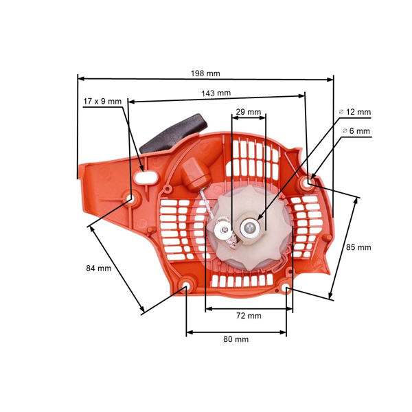 Kompletný štartér pre motorové píly Husqvarna 120 MARK II 230 235 235E 236 E 240 E (OEM 545008025)