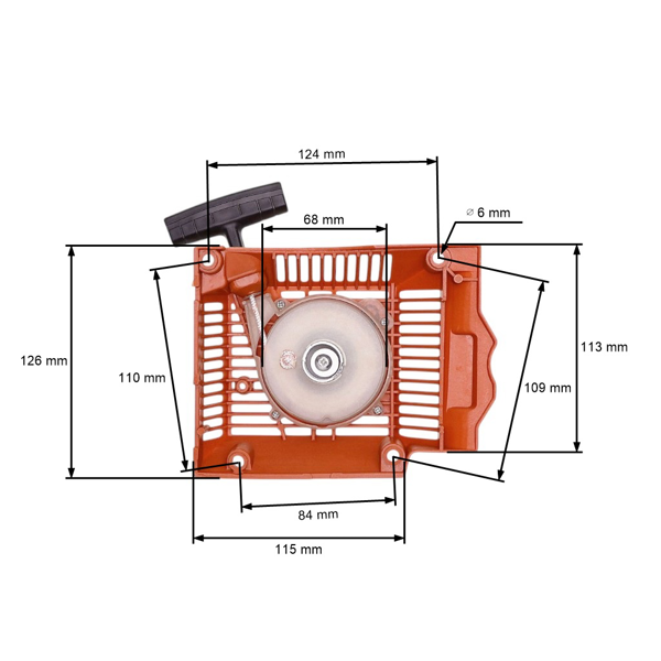 Kompletný štartér pre motorové píly Husqvarna 254 257 261 262 XP (OEM 503541701 501867603)