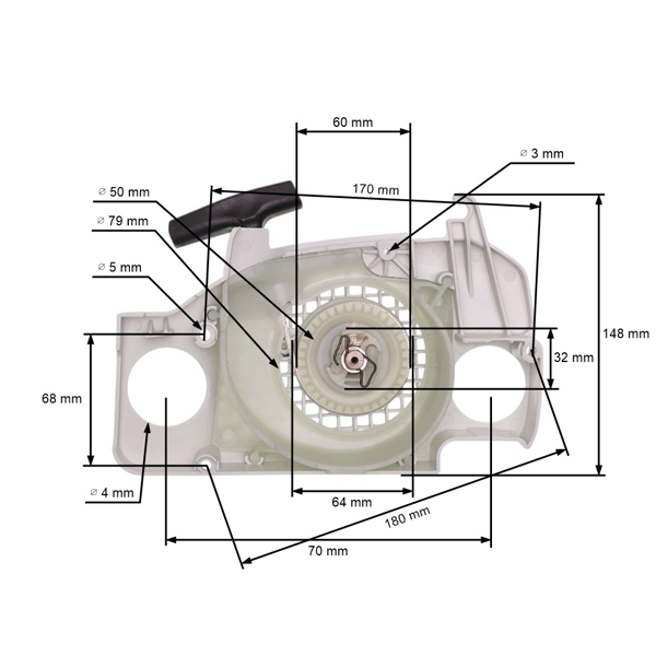 Kompletný štartér pre motorové píly Stihl MS170 2-MIX MS180 2-MIX (11300801807 11300802110)