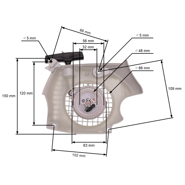 Kompletný štartér pre motorové píly Stihl MS171 MS181 MS211 (OEM 11390802102)