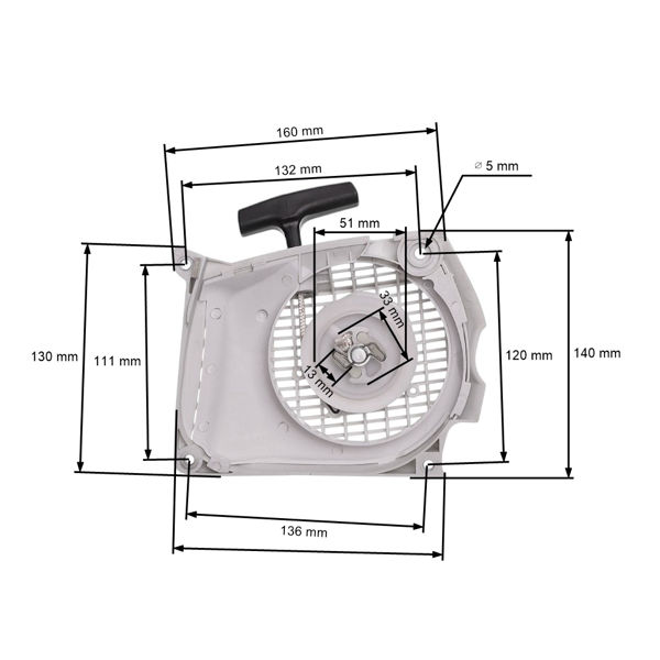 Kompletný štartér pre motorové píly Stihl MS261 MS261 C (OEM 11410802100)
