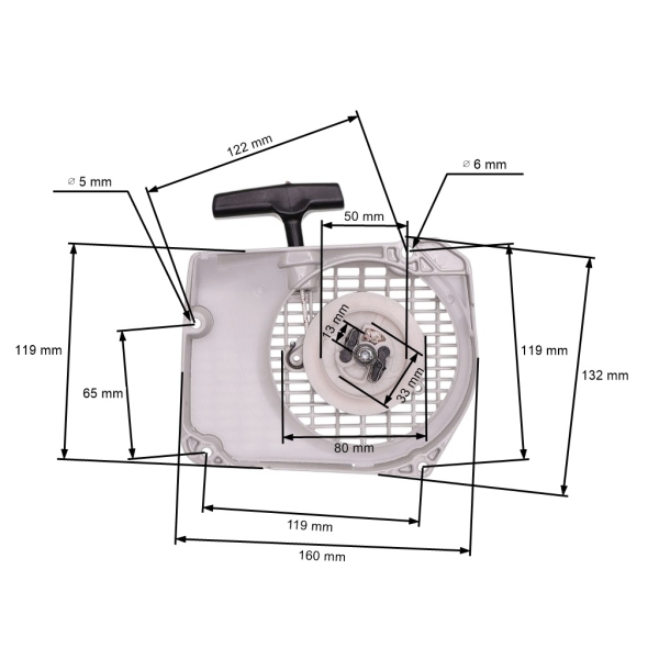 Kompletný štartér pre motorové píly Stihl MS340 MS360 034 036 (OEM 11250802105)