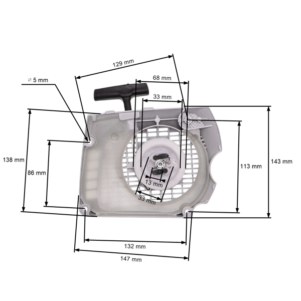 Kompletný štartér pre motorové píly Stihl MS341 MS361 (OEM 11350802102)