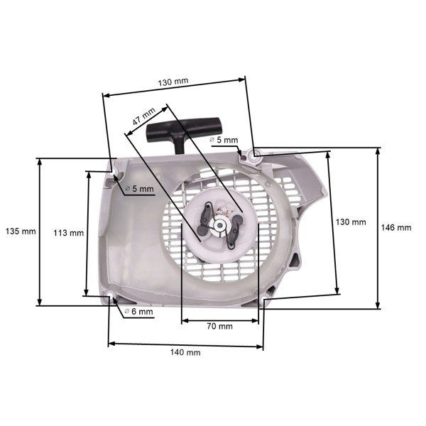 Kompletný štartér pre motorové píly Stihl MS661 (OEM 11440802102)