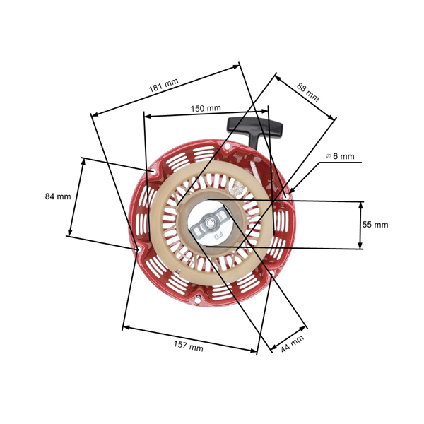 Kompletný štartér pre motory Honda GX240 GX270 8,0 PS - 9,0 PS (OEM 28400ZE2W01ZA 28400ZE2W01ZN 28400-ZE2-W01ZA 28400-ZE2-W01ZB 28400-ZE2-W01ZN)
