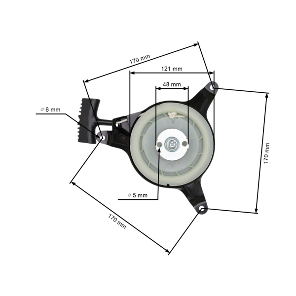 Kompletný štartér pre motory Honda GXV140 GXV160 HR215 HRM215 HRM195 HRM215 (OEM 28400-ZG9-802 28400-ZG9-803)