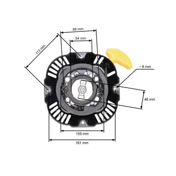 Kompletný štartér pre motory Loncin LC165F LC170F (OEM 193500046-T150)