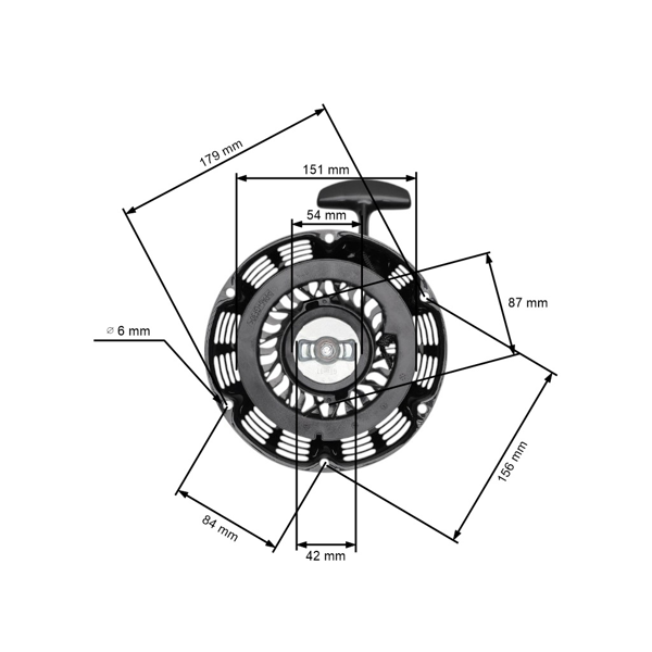 Kompletný štartér pre motory Zongshen 177F 9,0 PS (OEM 100007386-0005)