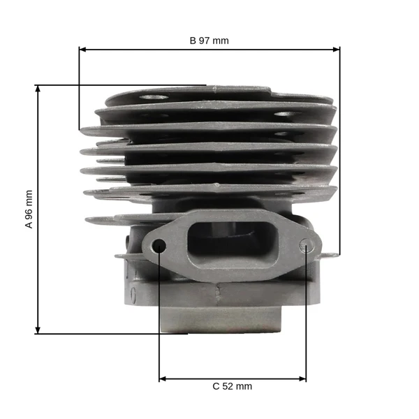 Kompletný valec s piestom pre Husqvarna 362XP 371XP 372XP 371K Jonsered 2063 2071 2163 2171 CS2163 CS2171 50 mm (OEM 503691073)