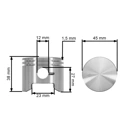 Kompletný valec s piestom pre krovinorezy 453BP 744 753T 755 Efco 8530 45mm (OEM 61112035B)