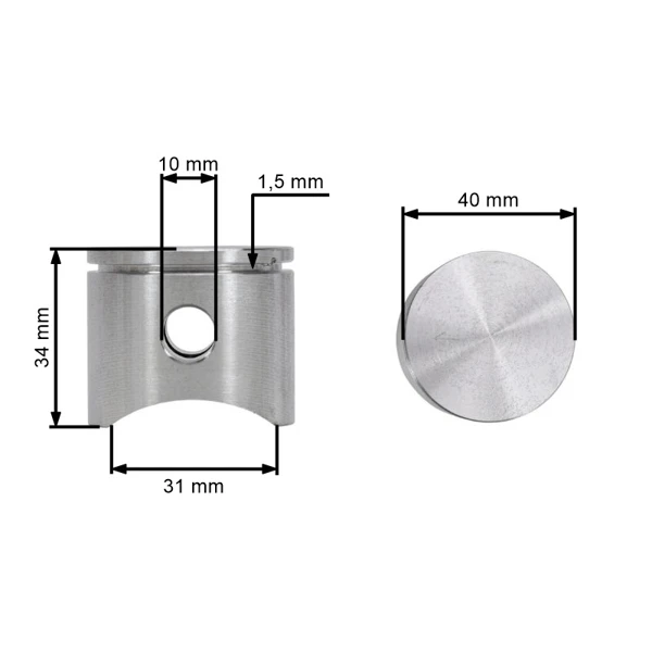 Kompletný valec s piestom pre motorové píly Husqvarna 141 142 Jonsered 2040 CS2040 40 mm (OEM 530069941)