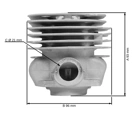 Kompletný valec s piestom pre motorové píly Husqvarna 362XP 365 371XP 372XP 371K 375K Jonsered 2063 2071 2163 2171 CS2163 CS2171 52 mm