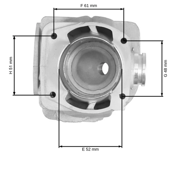 Kompletný valec s piestom pre motorové píly Husqvarna 362XP 365 371XP 372XP 371K 375K Jonsered 2063 2071 2163 2171 CS2163 CS2171 52 mm