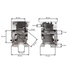 Kompletný valec s piestom pre motorové píly Husqvarna 445 445E 450 450 450 450 Rancher Jonsered CS2245 CS2250 S 44 mm (OEM 544119802)