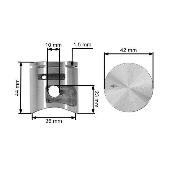 Kompletný valec s piestom pre motorové píly Husqvarna 445 445E 450 450 450 450 Rancher Jonsered CS2245 CS2250 S 44 mm (OEM 544119802)