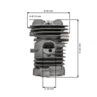 Kompletný valec s piestom pre motorové píly OLEO-MAC Oleomac 937 GS370 Efco 137 38 mm (OEM 50182005A)