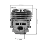 Kompletný valec s piestom pre motorové píly Partner P350 S P360 S (OEM 583838201)