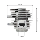Kompletný valec s piestom pre rozbrusovacie píly Husqvarna Partner K650 K700 50 mm (OEM 506099212)