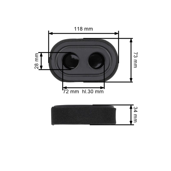 Kompletný vzduchový filter pre motory Briggs & Stratton Serie 500 500E 550E 550EX (OEM 798339 593260 798452)