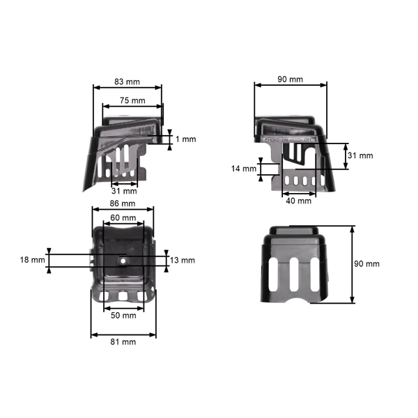 Kompletný vzduchový filter s krytom pre Čínske krovinorezy a krovinorezy z hobbymarketov s obsahom motora 43 ccm - 52 ccm