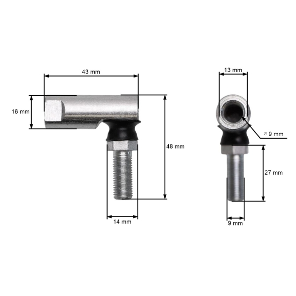 Koncovka čapu riadenia pre záhradné traktory MTD Murray Snaper Simplicity Toro (OEM 723-0156 48448)