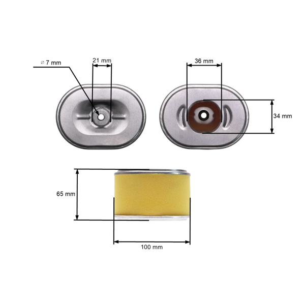 Kryt vzduchového filtra pre vodné čerpadlá s motormi Honda GX120 GX140 GX160 GX200 výkon 5,5 PS - 6,5 PS