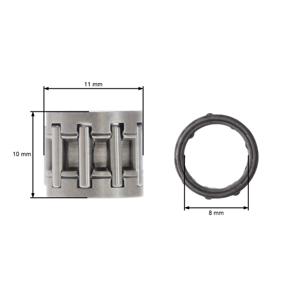 Ložisko piestneho čapu 8 x 11 x 10 mm pre Stihl FS75 FS80 FS85 FC85 FC75 HS86 HS85 HS81 HS82 HS75 KM85 FH75 KW85 HL75 HT70 HT75 FR85 FC75 (OEM 95120031830)