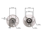 Mandrela žacieho noža pre Castel Garden XDC140 Mountfield Alpina BT84 BT98 pravá (382207205/0, 382207205/1)