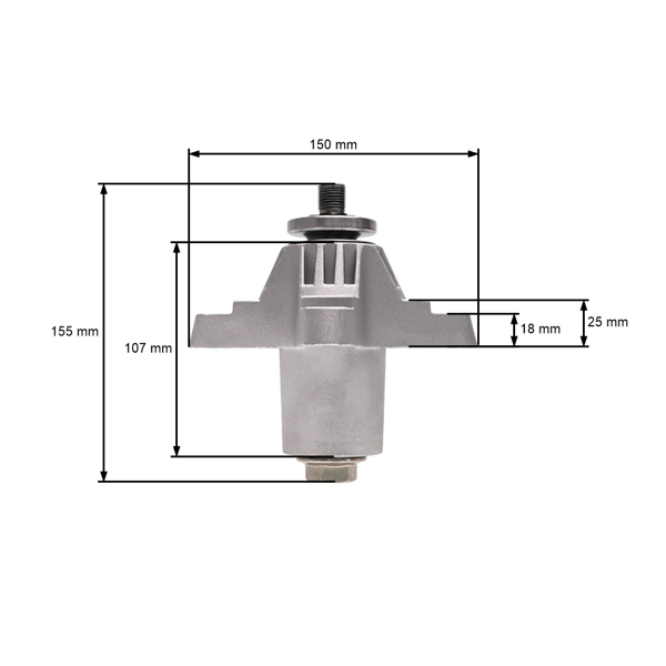 Mandrela žacieho noža pre záhradné stroje MTD Bolens Gutbrod (OEM 618-0138 618-0138A 618-0412 918-0138 918-0138A 918-0142 918-0142C)