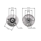 Mandrela žacieho noža pre záhradné traktory Castel Garden Honda Oleomac Karsit Solo Stiga Viking (OEM 82207201/0 6151 700 3505 CG82207-201-H2 1136-0480-01)