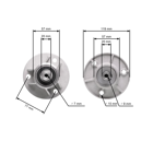 Mandrela žacieho noža pre záhradné traktory Castel Garden Honda Oleomac Karsit Solo Stiga Viking (OEM 82207201/0 6151 700 3505 CG82207-201-H2 1136-0480-01)