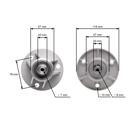 Mandrela žacieho noža pre záhradné traktory Castel Garden Honda Oleomac Solo Stiga Viking (OEM 1136-0479-01 382207200/1 6151 700 3500 82207200 CG82207-200-H0)