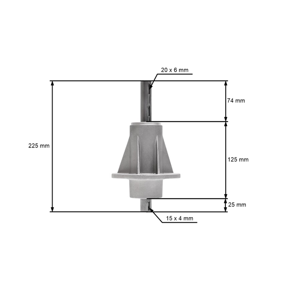 Mandrela žacieho noža pre záhradné traktory Castel Garden Honda Oleomac Solo Stiga Viking (OEM 1136-0479-01 382207200/1 6151 700 3500 82207200 CG82207-200-H0)