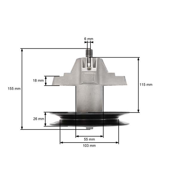 Mandrela žacieho noža pre záhradné traktory Cub Cadet MTD Toro (OEM 618-04456 618-04456A 618-04461 918-04456A 918-04456B 918-04461 918-04461A 112-0460)