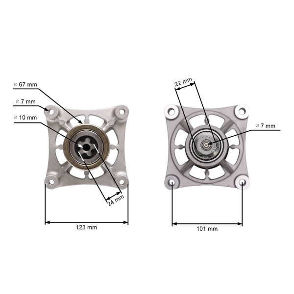 Mandrela žacieho noža pre záhradné traktory Husqvarna Jonsered Jonsered Partner McCulloch Craftsman Poulan (OEM 587126105 580796101 580854701 580856001)