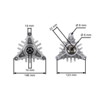Mandrela žacieho noža pre záhradné traktory Husqvarna Jonsered Partner McCulloch Craftsman Poulan (OEM 532165579 165579)
