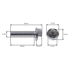 Mandrela žacieho noža pre záhradné traktory Husqvarna Jonsered Partner McCulloch Craftsman Poulan (OEM 532192870 587819701 532192872 187292 192870)