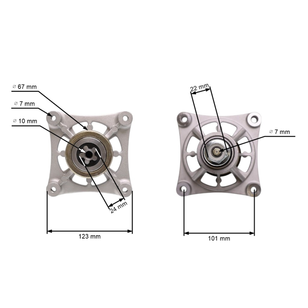 Mandrela žacieho noža pre záhradné traktory Husqvarna Jonsered Partner McCulloch Craftsman Poulan (OEM 532192870 587819701 532192872 187292 192870)