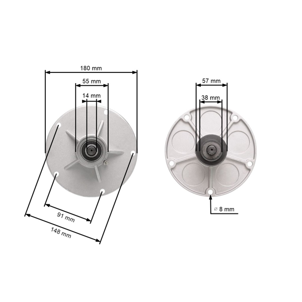 Mandrela žacieho noža pre záhradné traktory MTD Murray (OEM 1001200 1001200MA 1001709MA 1001046)