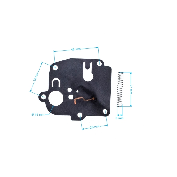 Membrána karburátora pre motory Briggs & Stratton (OEM 299636 391643 391681)