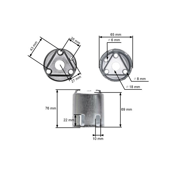 Miska štartéra pre motory Honda GX340 GX390 s výkonom 11,0 PS - 13,0 PS (OEM 28451ZE3W01 28450-ZE3-W11 28451-ZE3-W01)