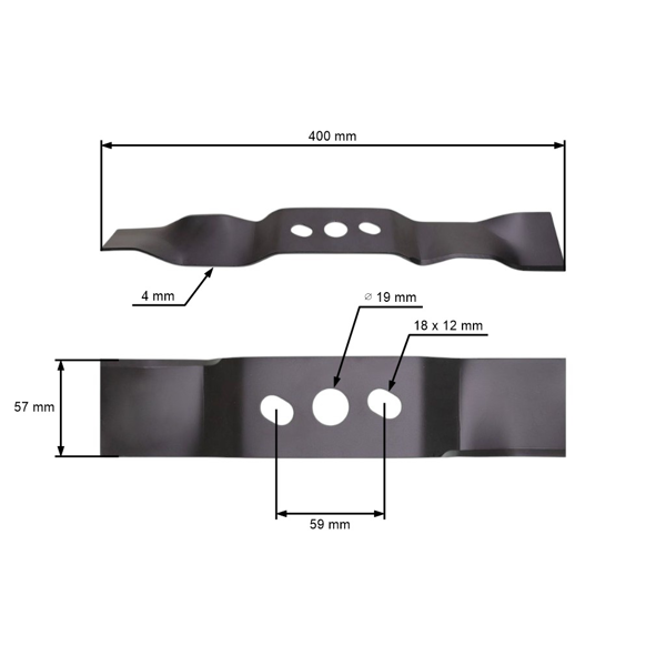 Mulčovací nôž 40 cm (16") pre motorové kosačky NAC (OEM WR-440)