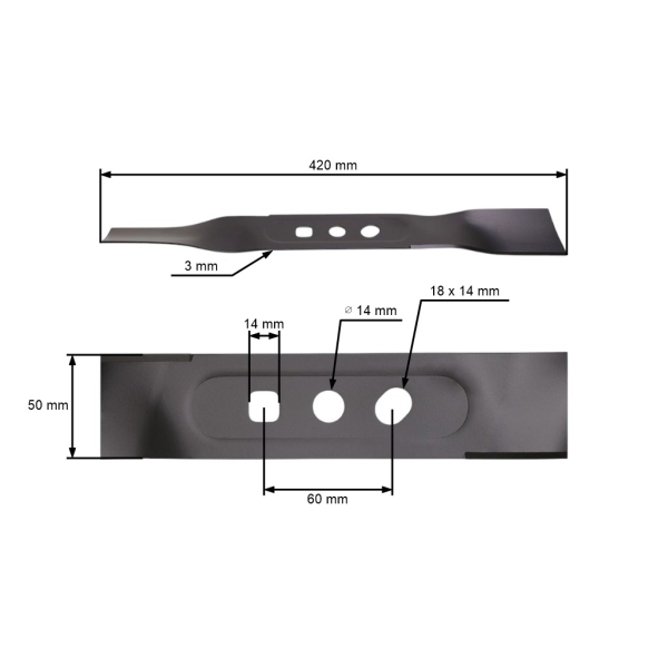 Mulčovací nôž 42 cm (17") pre motorové kosačky Vega