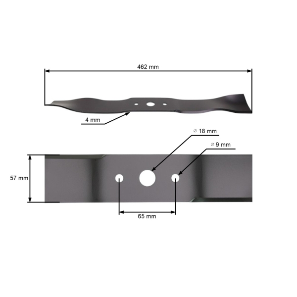 Mulčovací nôž 46,2 cm (18") pre motorové kosačky Honda Stiga Castel Garden Viking (OEM 81004346/0 81004346/1 1111912101 61257020110)