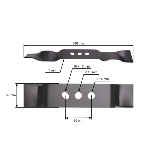 Mulčovací nôž 46 cm (18") pre motorové kosačky NAC (OEM C460V S460 S460V S460VY S460-053K)