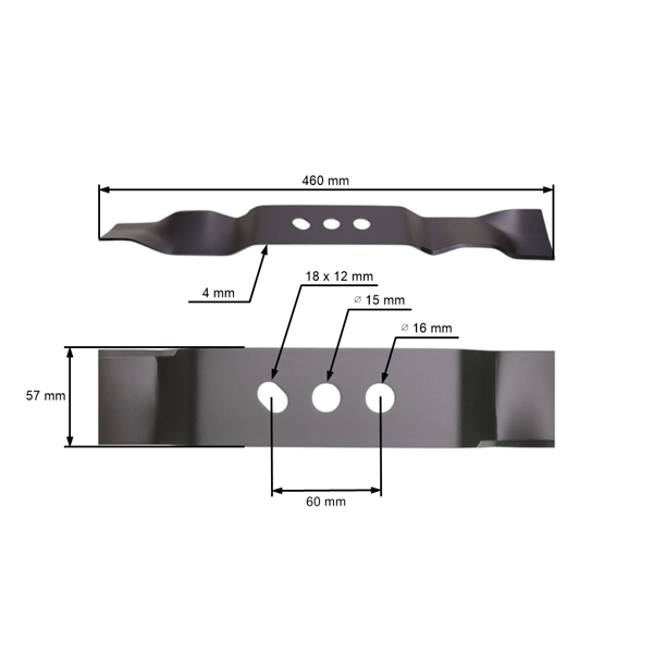Mulčovací nôž 46 cm (18") pre motorové kosačky NAC (OEM C460V S460 S460V S460VY S460-053K)