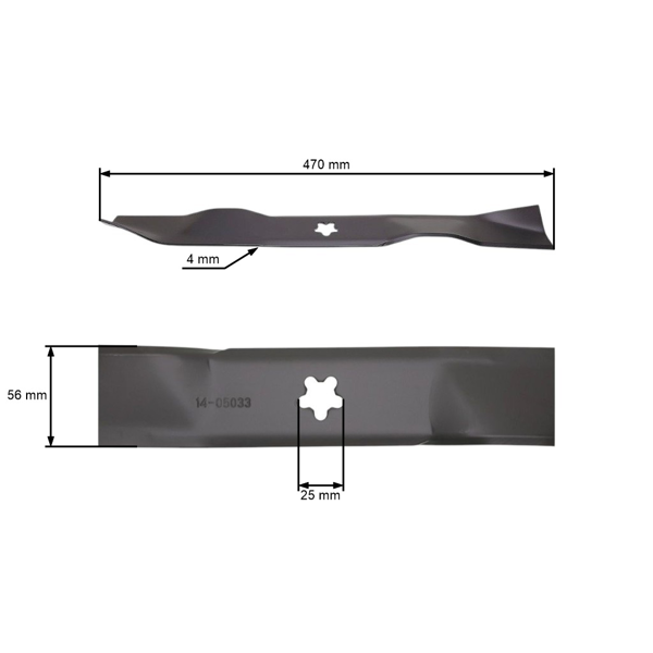 Mulčovací nôž 47 cm (19") bočné vyhadzovanie pre záhradné traktory Husqvarna Poulan Jonsered (OEM 532140101)