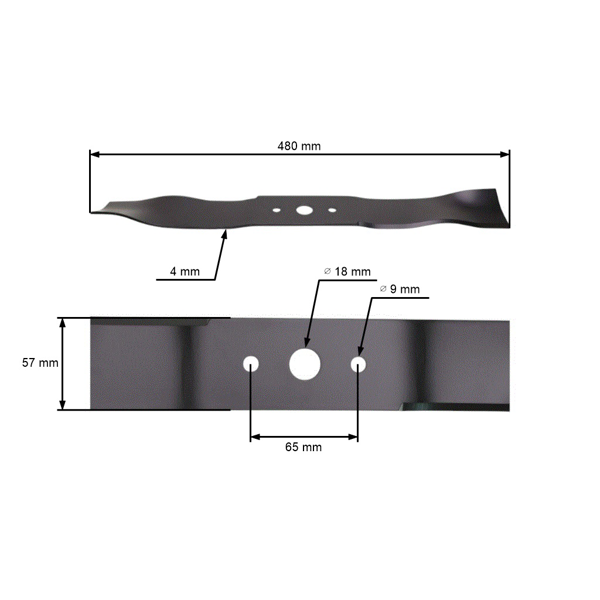 Mulčovací nôž 48 cm (19") pre záhradné kosačky Alpina Stiga Castel (OEM 81004366/2 81004395/1 1111-9192-01)
